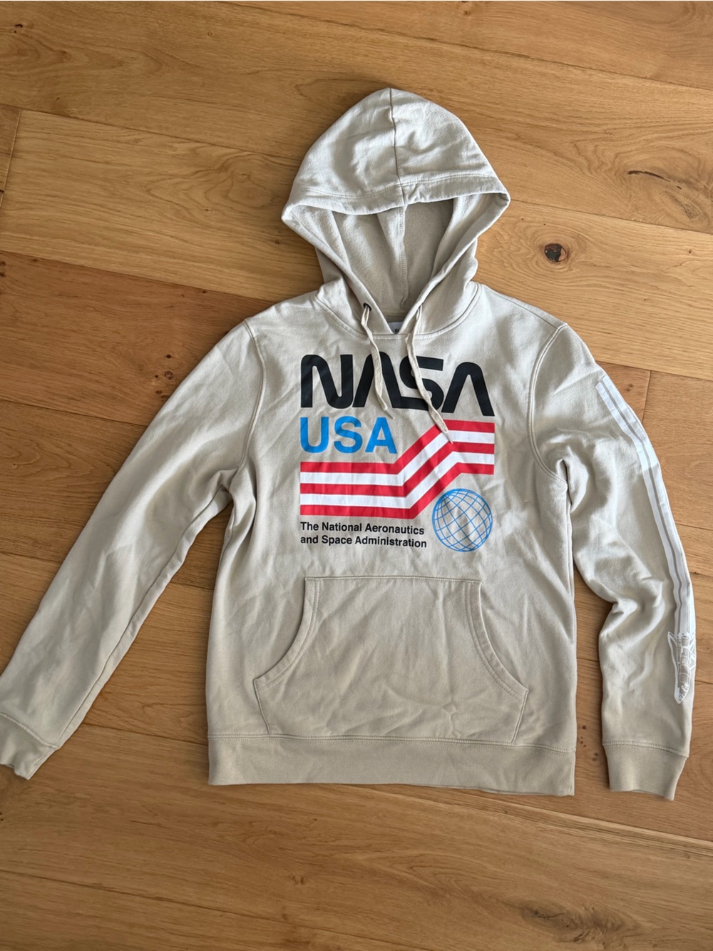 Old Navy Cream NASA USA Graphic Hoodie